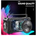 Portable Bluetooth Speaker w/Solar Charge, Wireless w/Outdoor Emerg. Flashlight