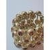 Vintage Roxanne Assoulin RA Rhinestone Chunky Heavy Goldtone Stretch Bracelet