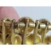 Vintage Roxanne Assoulin RA Rhinestone Chunky Heavy Goldtone Stretch Bracelet