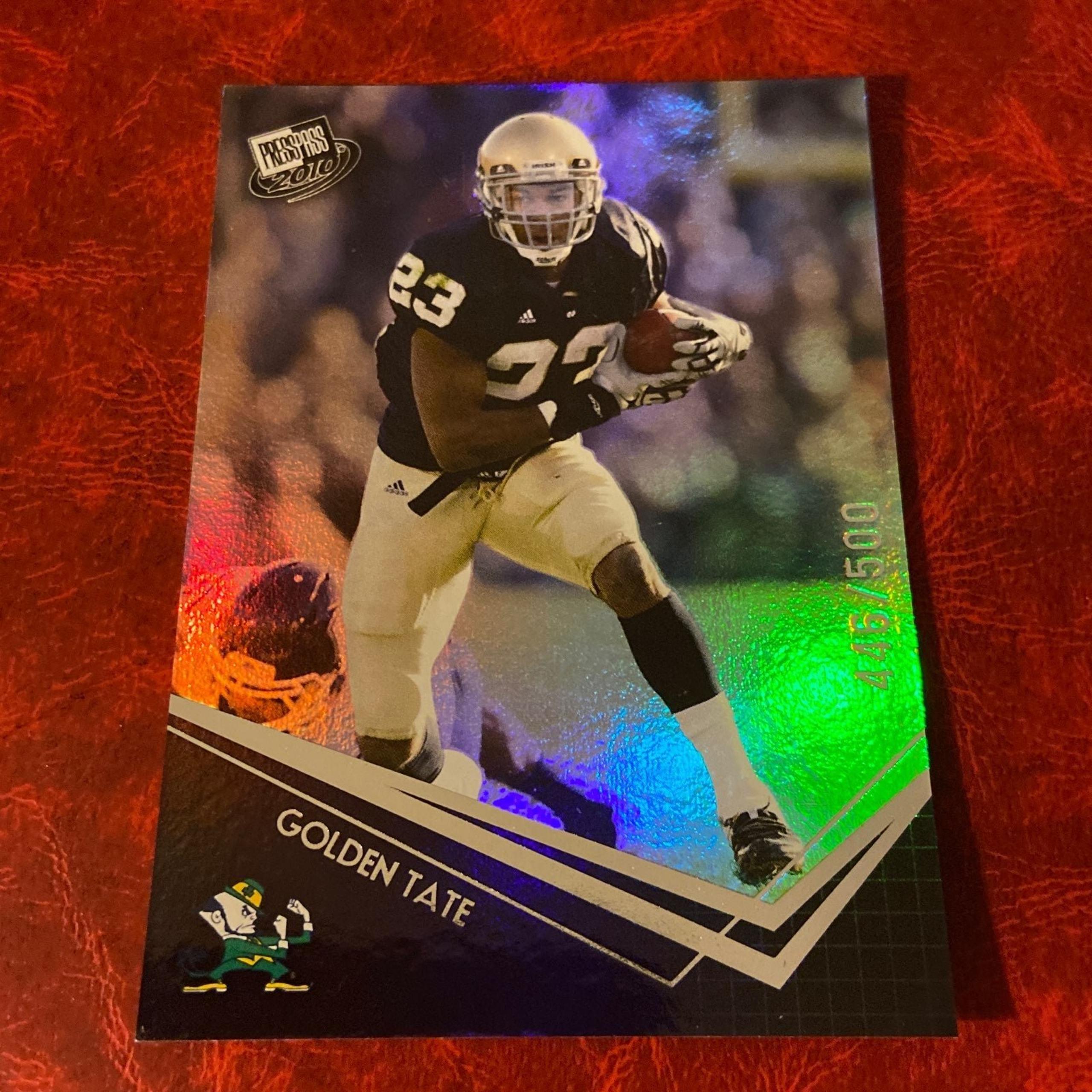 GOLDEN TATE 2010 Press Pass REFLECTORS ROOKIE Rc Card /500 NOTRE DAME PATRIOTS