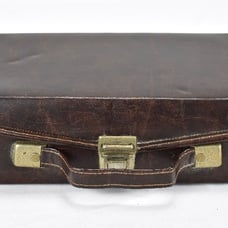 Vtg 12 Cassette Tape Holder Brown