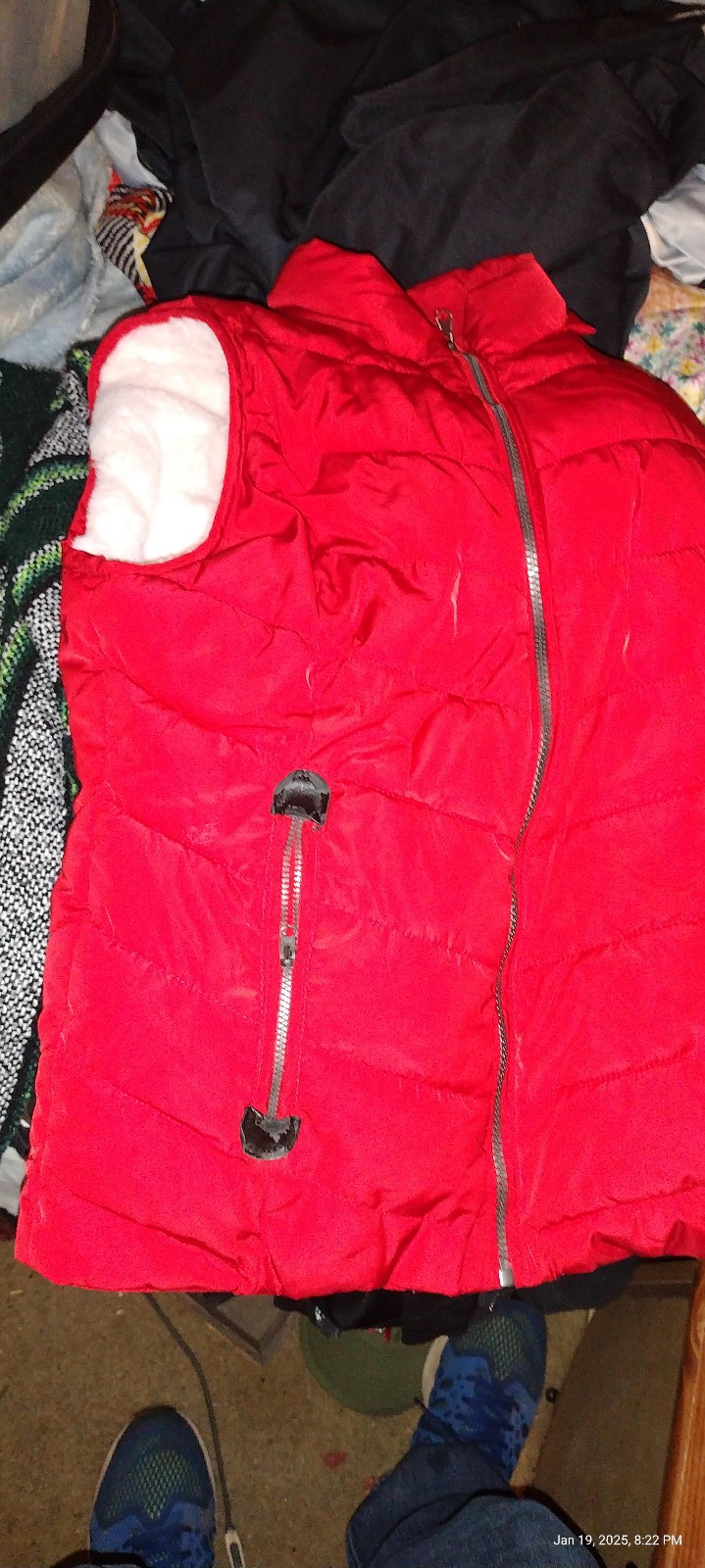 Women's small green tea zip up vest