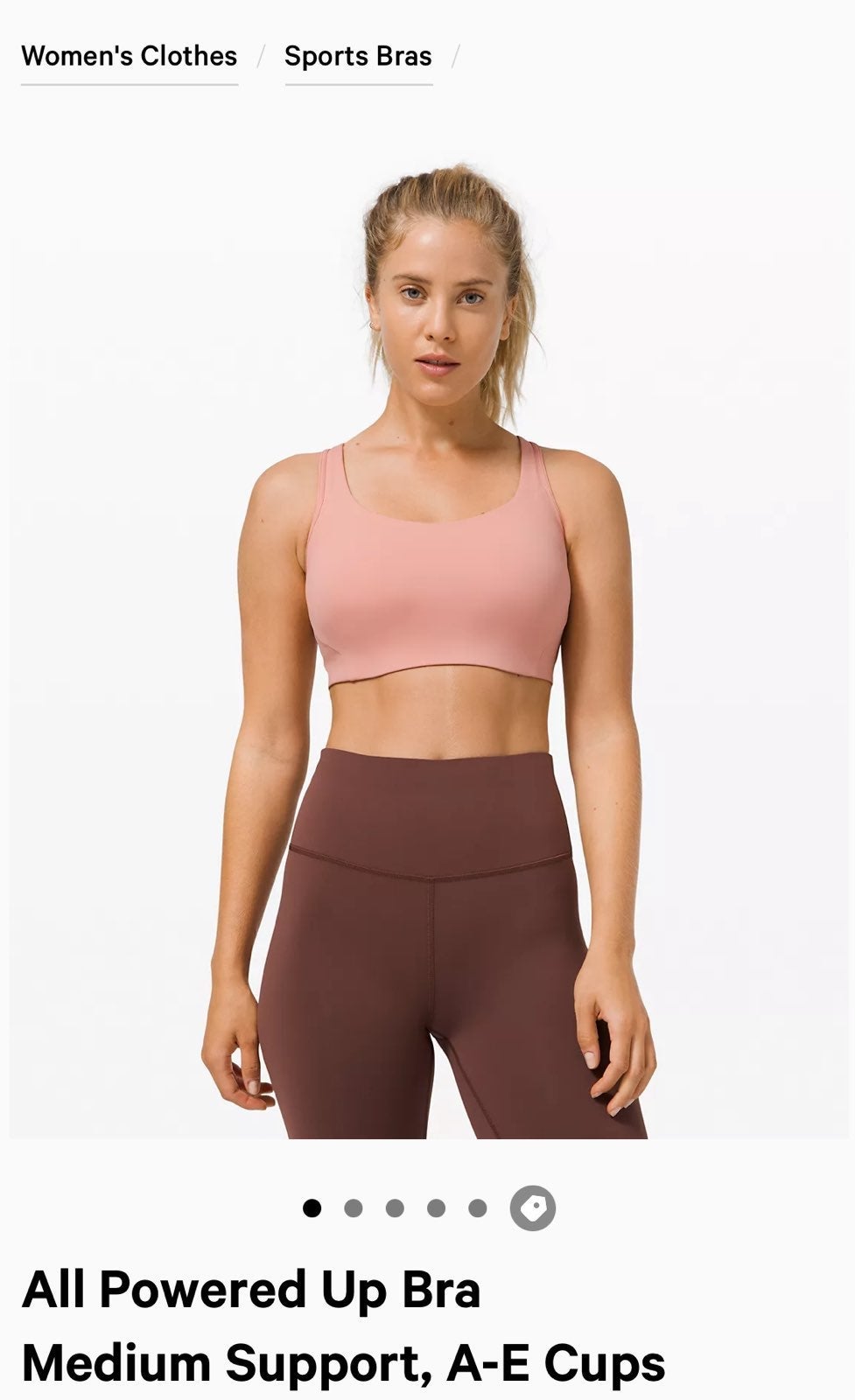 Lululemon All Powered Up Bra 36D
