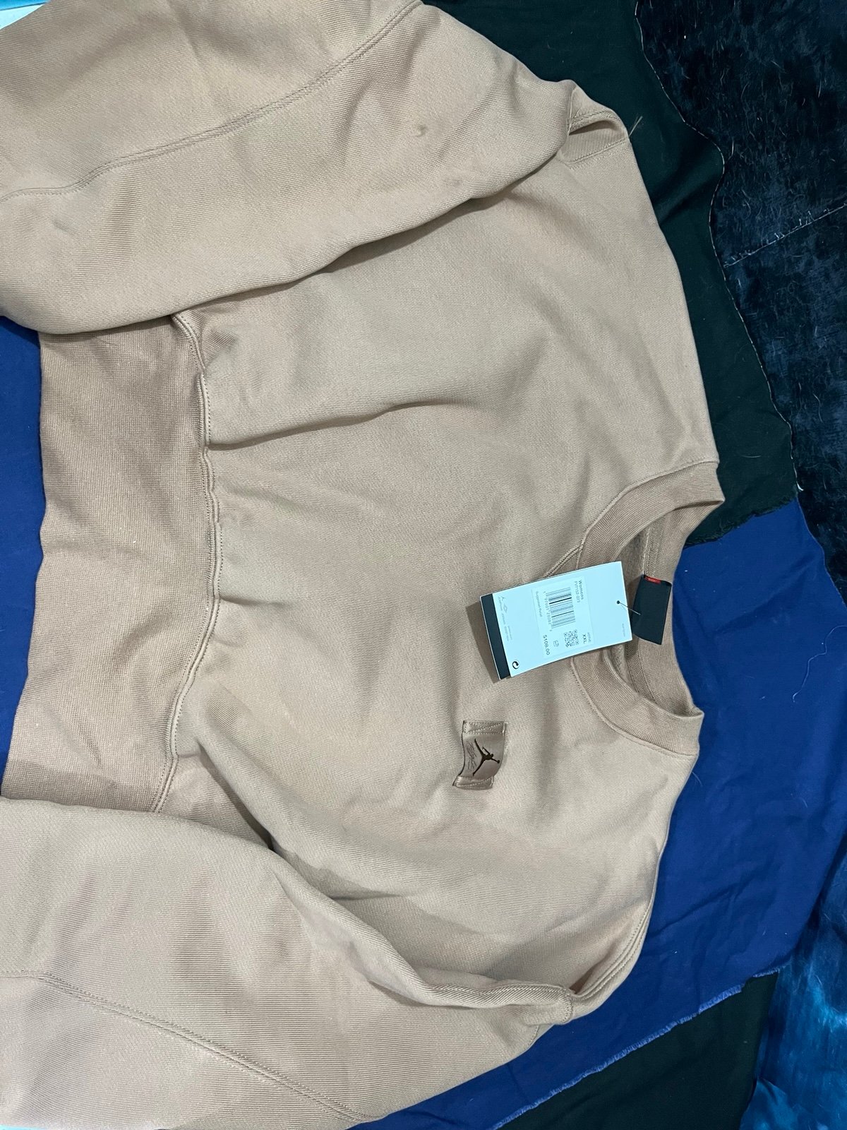 Womens Jordan Jumpman Cropped Sweatshirt Brown XXL Oversized fit NWT Active wear
