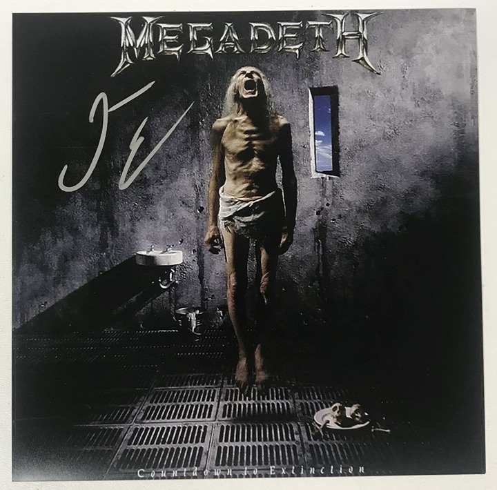 Dave Ellefson Signed Autographed Megadeth 12x12 Promo Photo - COA Card
