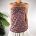 Women's Vintage Y2K Purple Floral Cottagecore Bohemian Summer Halter Top / S