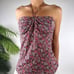 Women's Vintage Y2K Purple Floral Cottagecore Bohemian Summer Halter Top / S