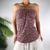 Women's Vintage Y2K Purple Floral Cottagecore Bohemian Summer Halter Top / S