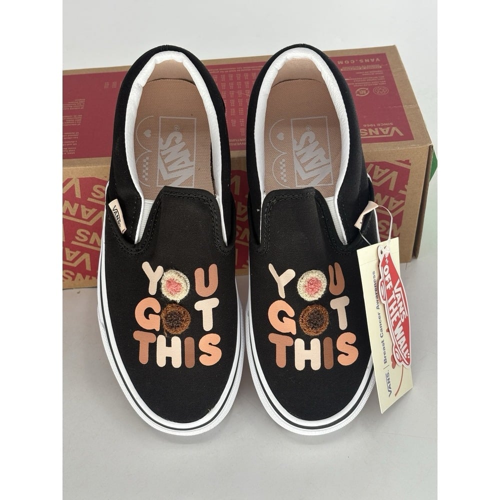 Vans Sneakers Slip On Breast Cancer Awareness You Got This Women Size 6 New