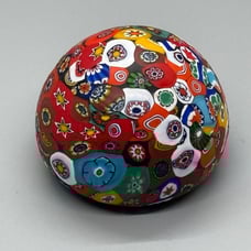 Vintage Millefiori Italian Glass Paperweight