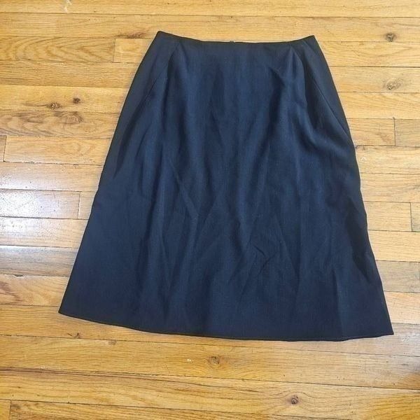 Piazza Sempione Women Black Casual Wool Skirt Size 46 US 10 italian