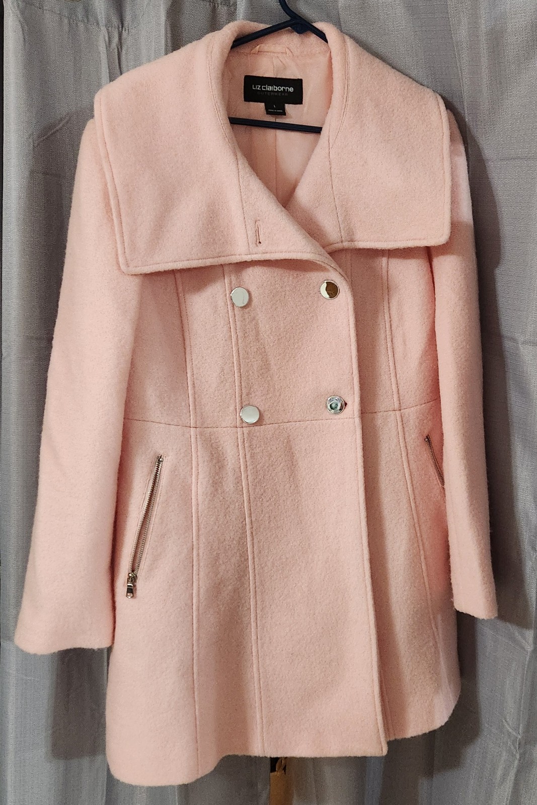 Liz Claiborne Large Pink PeaCoat [D-19]