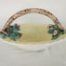 Gumps Italian Pottery Bowl Basket Yellow Basket Weave Embossed Flowers