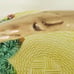 Gumps Italian Pottery Bowl Basket Yellow Basket Weave Embossed Flowers