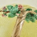 Gumps Italian Pottery Bowl Basket Yellow Basket Weave Embossed Flowers