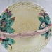 Gumps Italian Pottery Bowl Basket Yellow Basket Weave Embossed Flowers