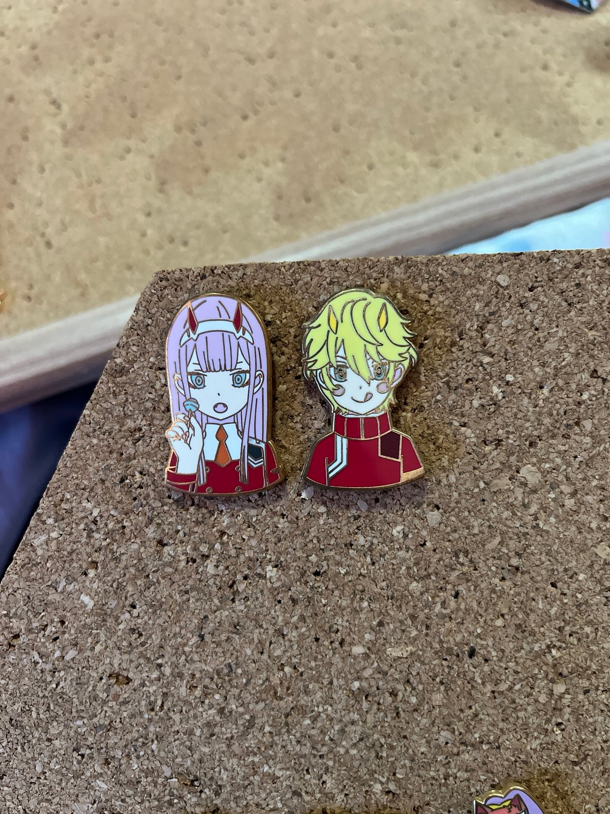 Zero Two & Nine Alpha Darling in the Franxx Enamel Pin Set by BOMHAT