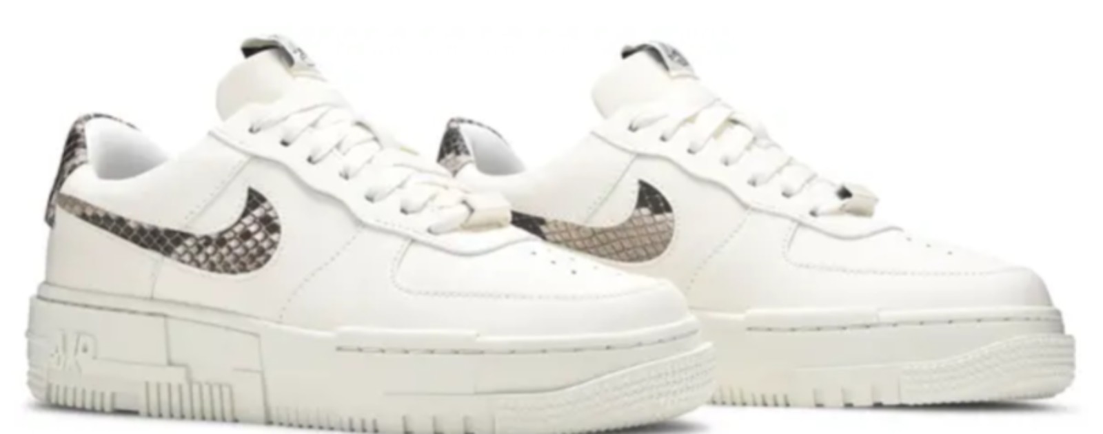 Nike Wmns Air Force 1 Pixel SE 'Sail Snake' Sneakers Size 8 MSRP 140