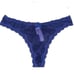 Victoria’s Secret Dream Angels Shine Mesh lace trim Thong Panty blue Small