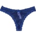 Victoria’s Secret Dream Angels Shine Mesh lace trim Thong Panty blue Small