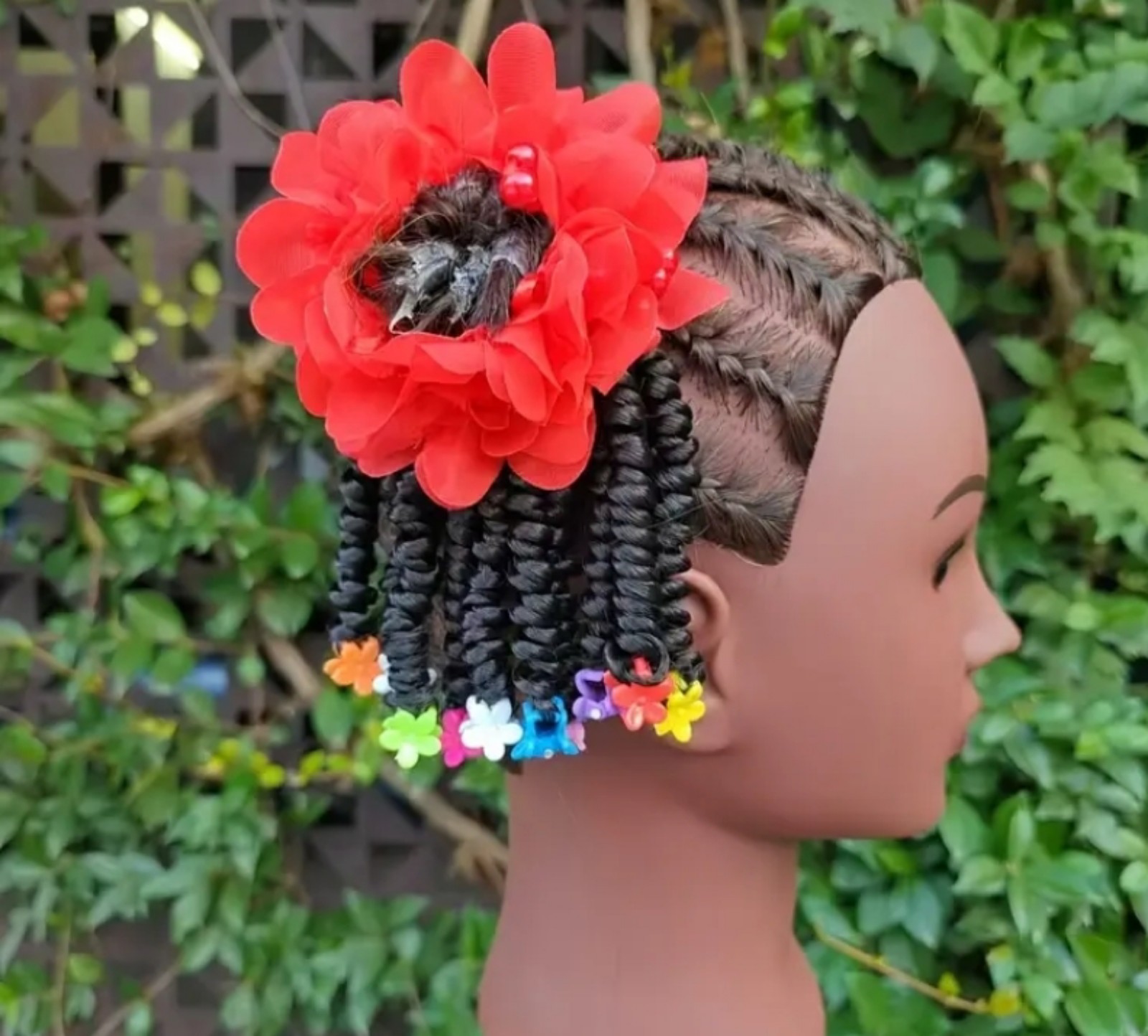 2pcs Chic Mini Braided Ponytail Hair Extensions kids