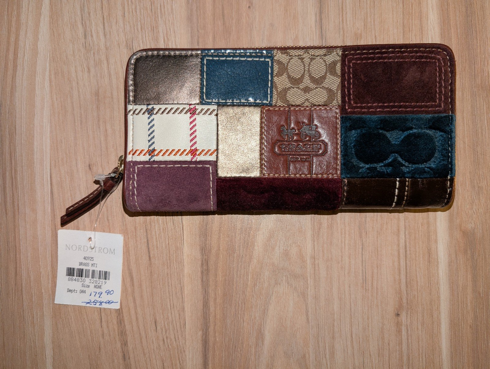 Coach patchwork clutch wallet