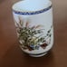 Set of 4 Kinuko Yamabe Hand Painted Porcelain Tea Sake Cup Birds & Flowers