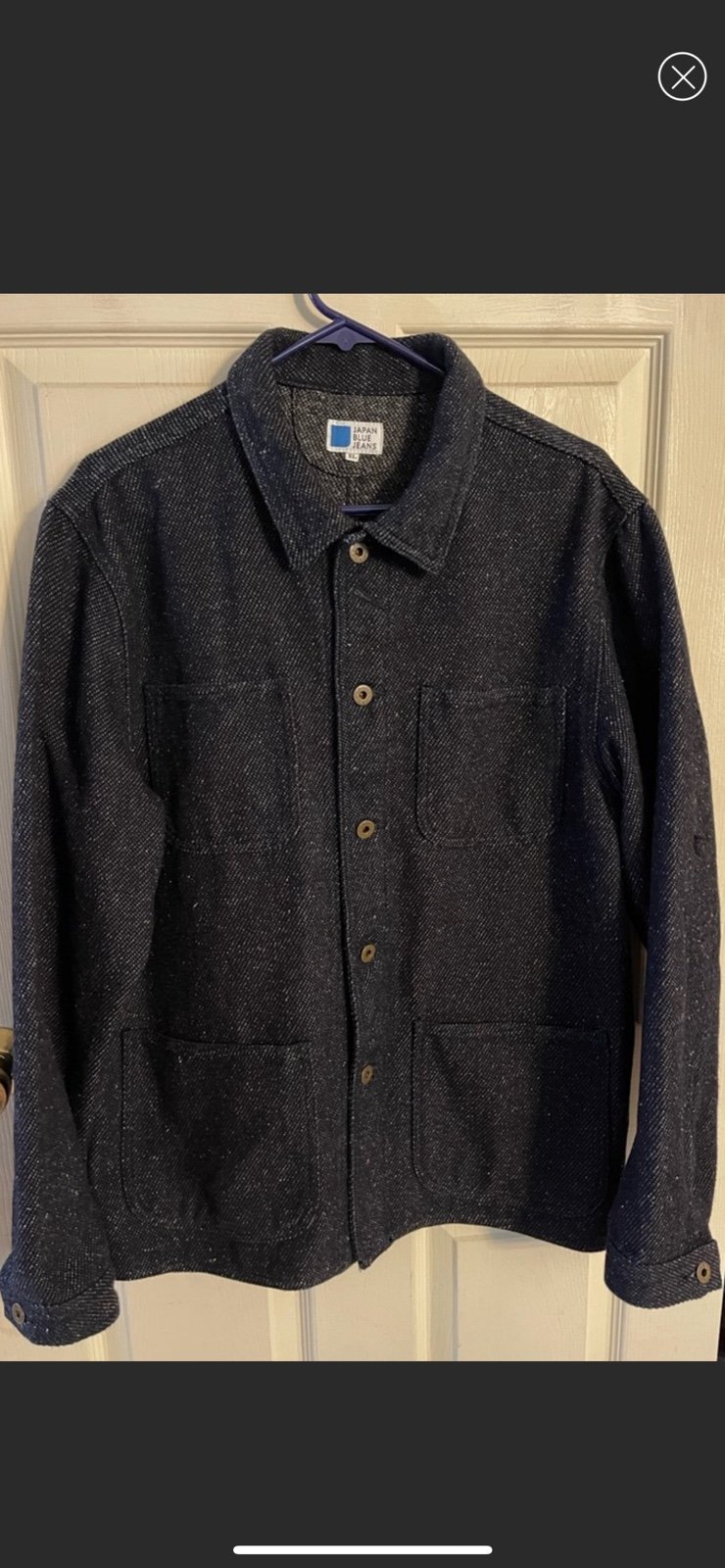Japan Blue Jeans Sashiko coverall indigo coat men’s size xl