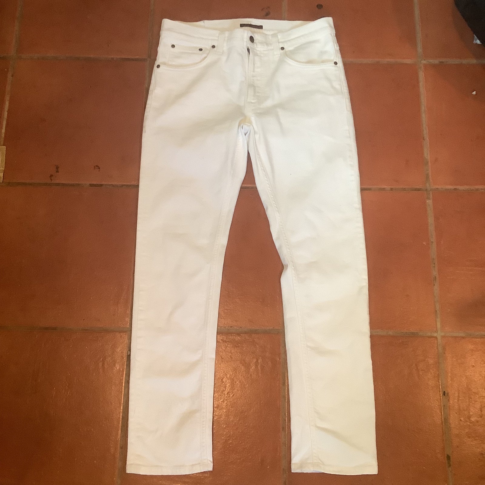 Nudie jeans lean dean off white l 34 x w 32 Jeans white denim pants pant Nudie J