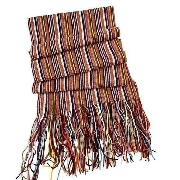 NARDI & TAGLIAFERRI made in Italy Multicolored Knit Fringed Scarf
