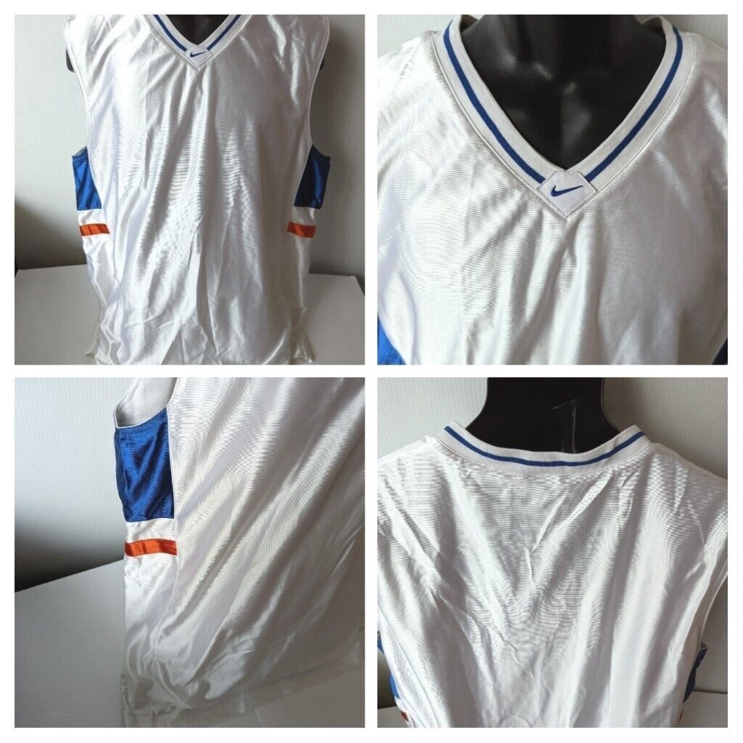 Vintage Nike Basketball Jersey Mens L 90's Reversible White Team Swoosh Tank Top