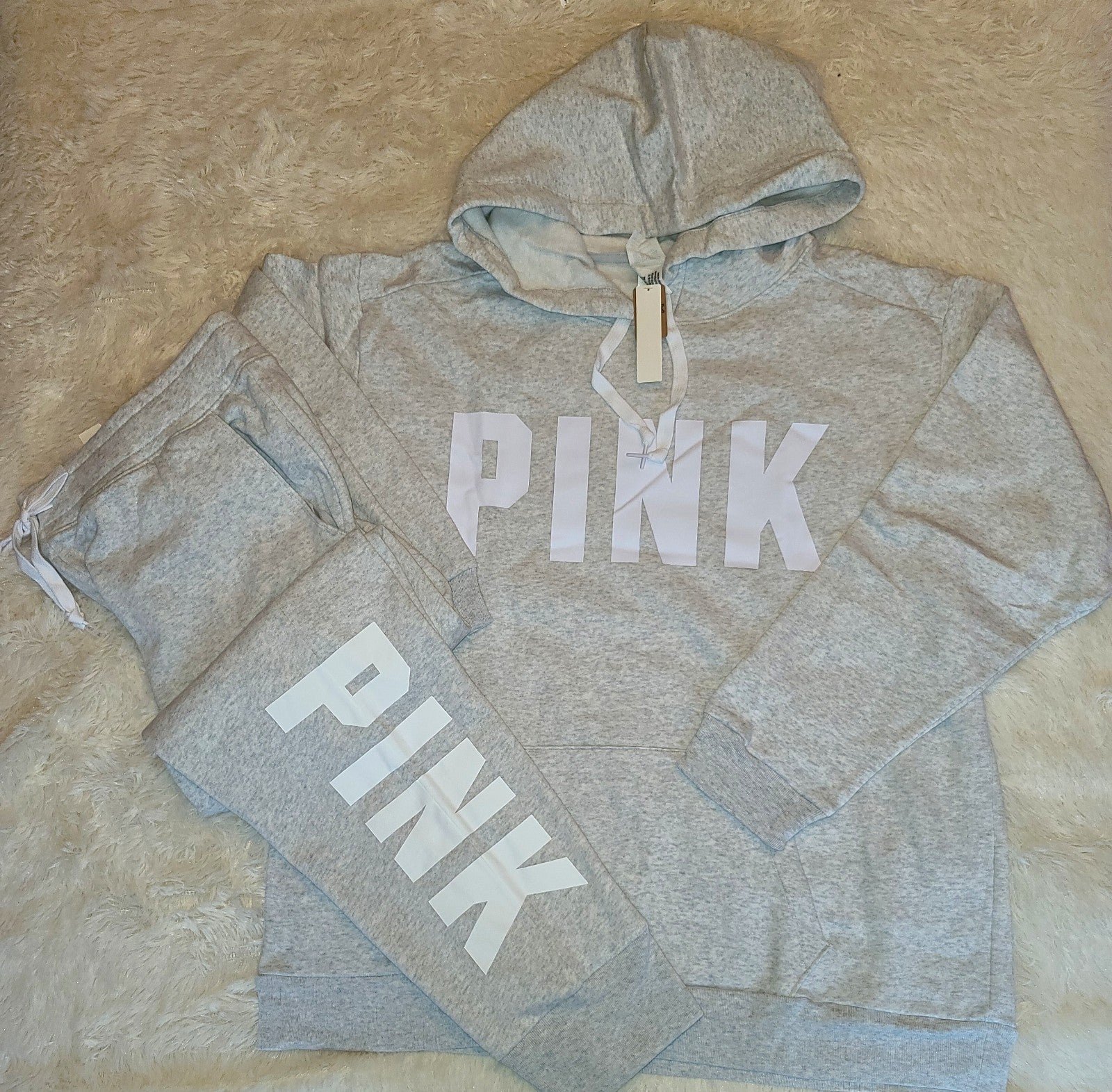 VS PINK Hoodie Joggers Outfit Large
