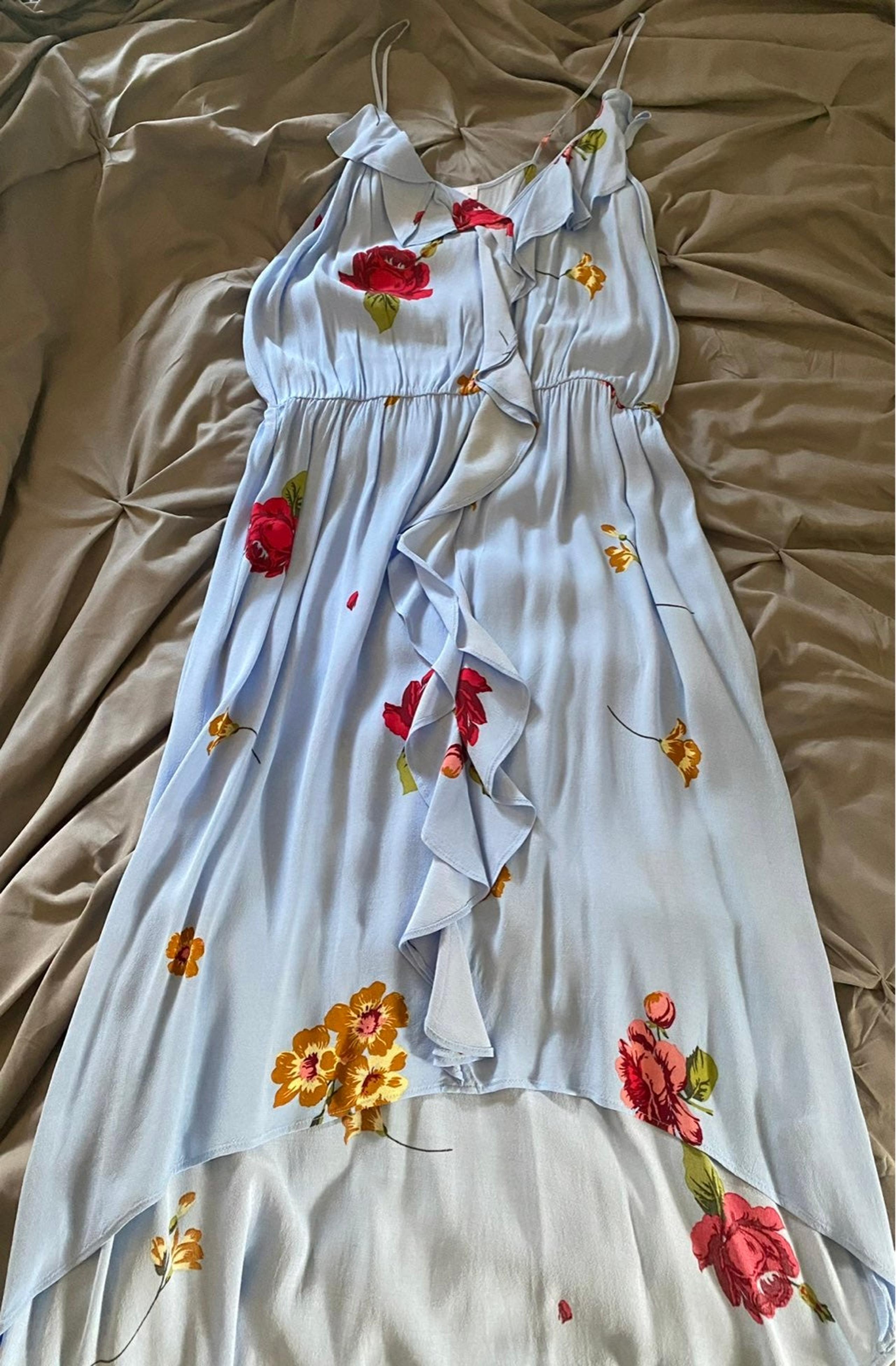 Leith Floral Hi Low Dress Large EUC
