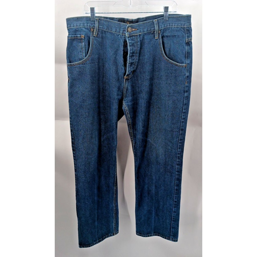 PHAT FARM Premium Jeans Men's 40x32 Blue Denim Dark Wash Hip Hop Skater Y2K