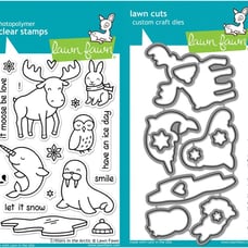 Lawn Fawn Critters in the Arctic Stamp & Die Set LF708 & LF709 NIP