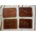 Set of 4 Vtg 60s Balinese Placemats Hand Carved Teak Wooden Wicker Boho Tiki Bar