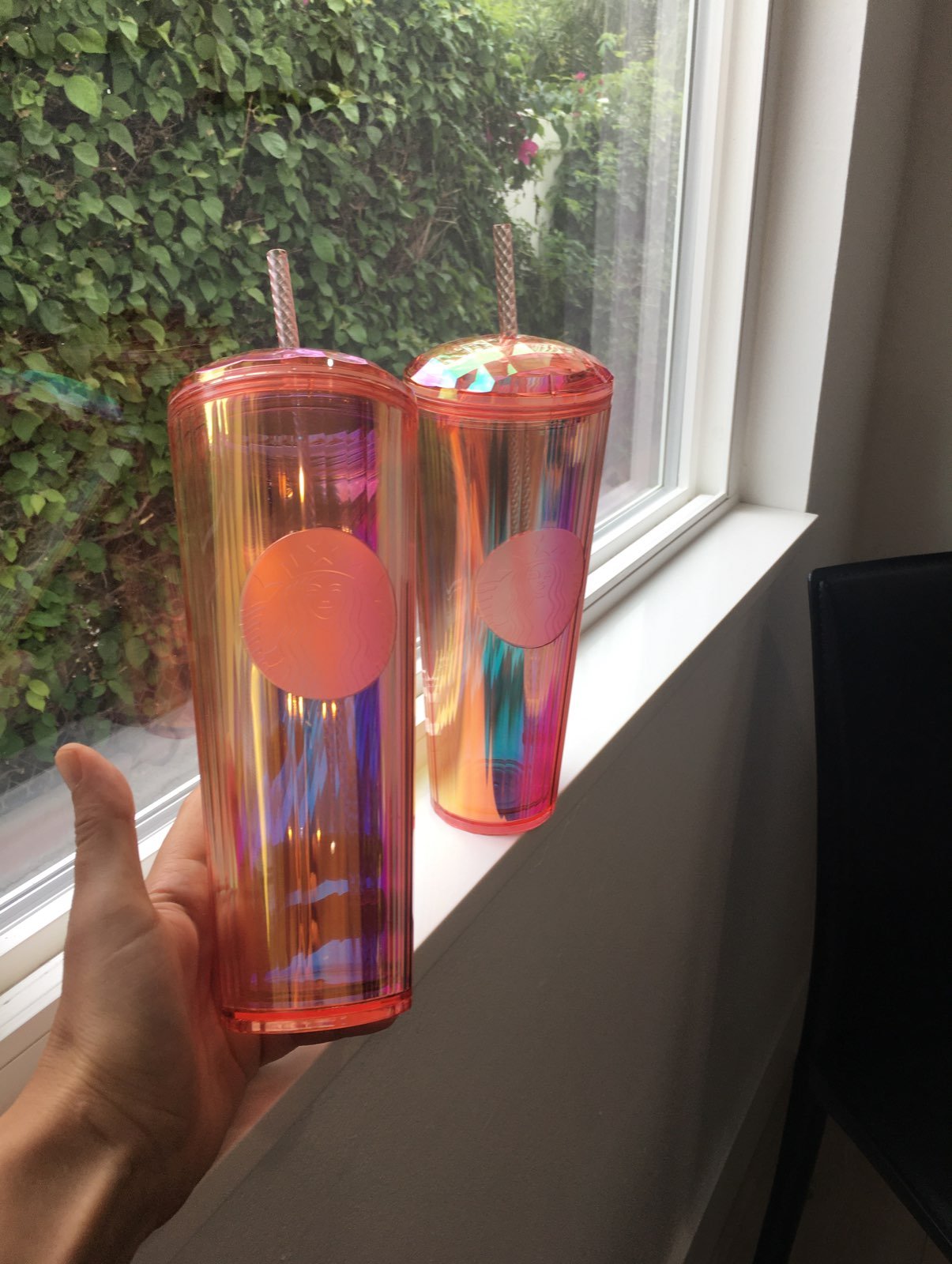 Starbucks kaleidscope rose gold tumbler