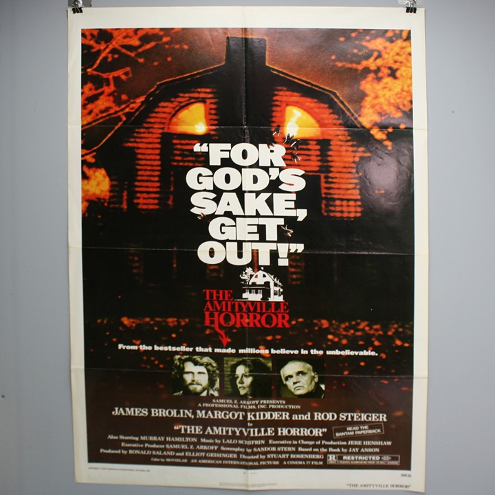 Vintage 1979 The Amityville Horror Theatrical Film Folded Movie Poster 27 x41”