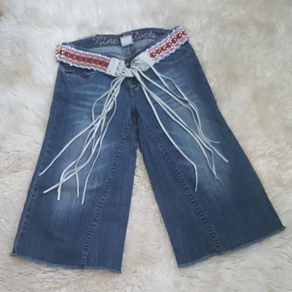 Rare!Vintage 90's Flared Capri Jeans