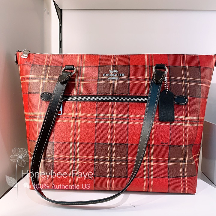 Coach Plaid Tote Bags | Mercari