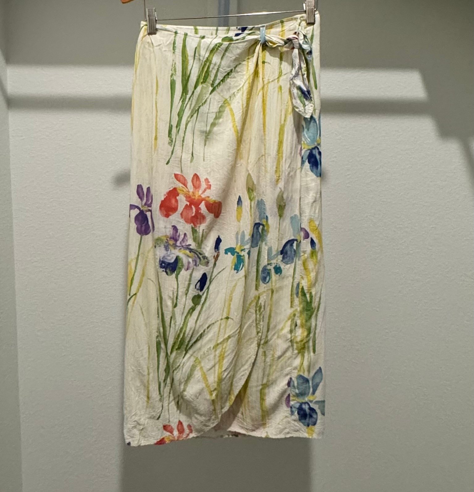 Vintage Jams World Iris Floral Wrap Skirt Size S