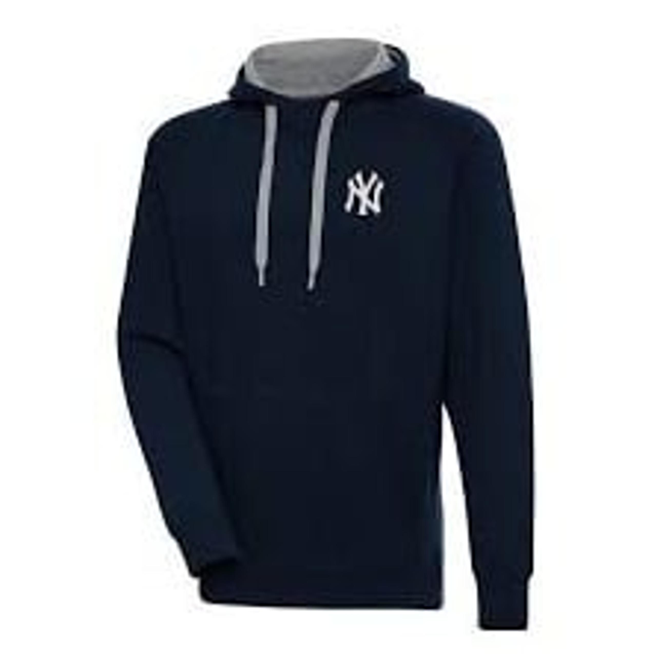 New York Yankees Antigua Metallic Victory Pullover Hoodie - Navy - New 3XL