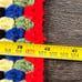 Vintage Handmade Crochet Afghan 62Lx40 W Knit Sofa Throw Blanket Granny Square