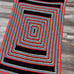 Vintage Handmade Crochet Afghan 62Lx40 W Knit Sofa Throw Blanket Granny Square