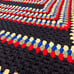 Vintage Handmade Crochet Afghan 62Lx40 W Knit Sofa Throw Blanket Granny Square