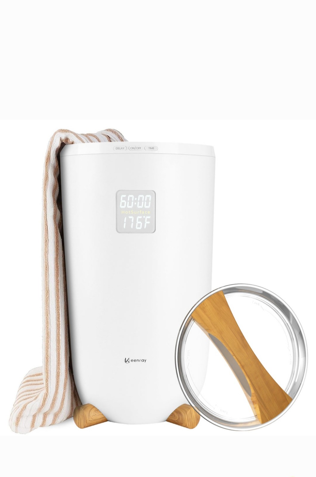 Keenray Towel Warmer for Bathroom, Luxury Towel Warmer Bucket with Timer