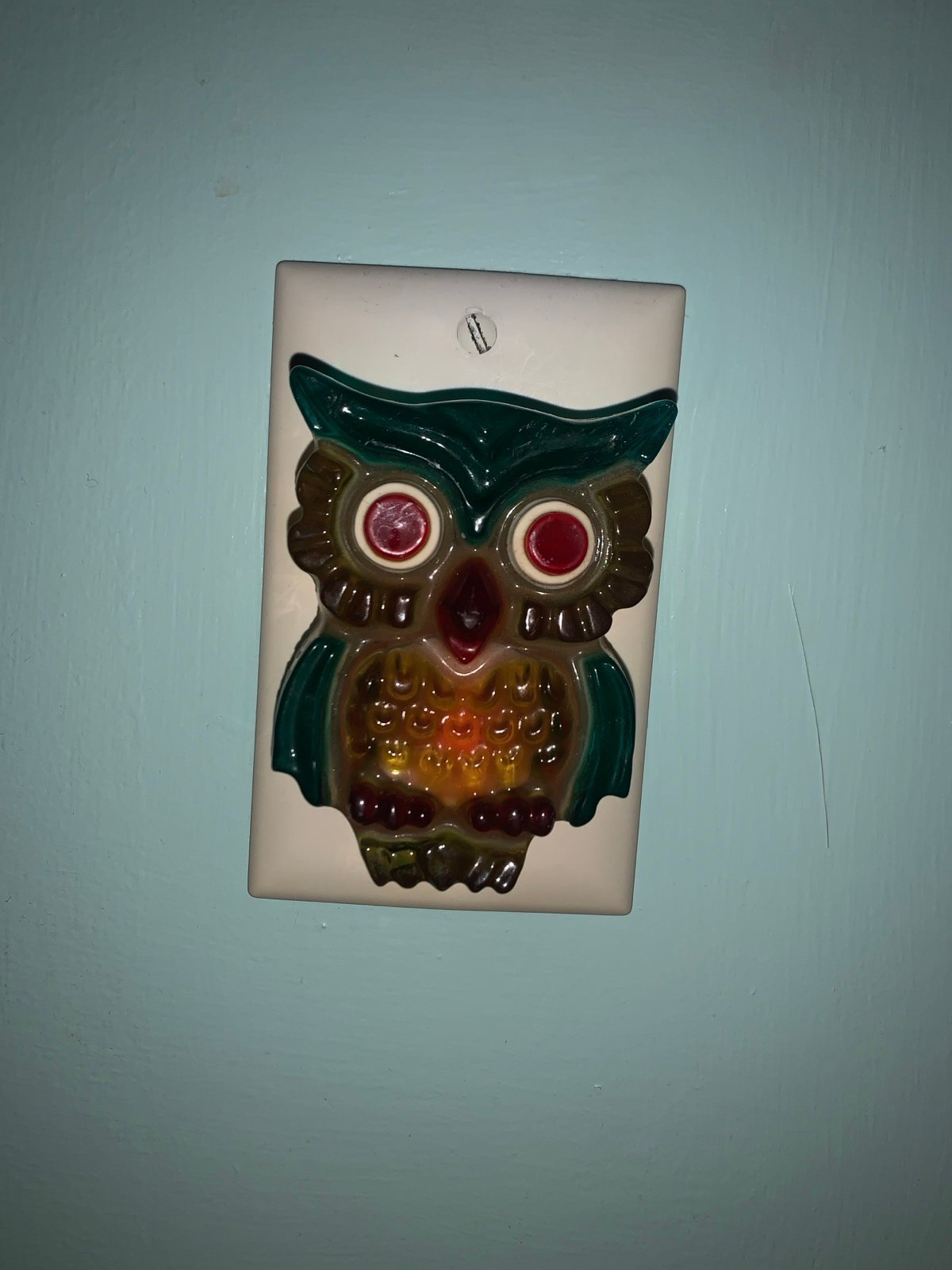 Vintage 1970s Retro plug-in Owl night light