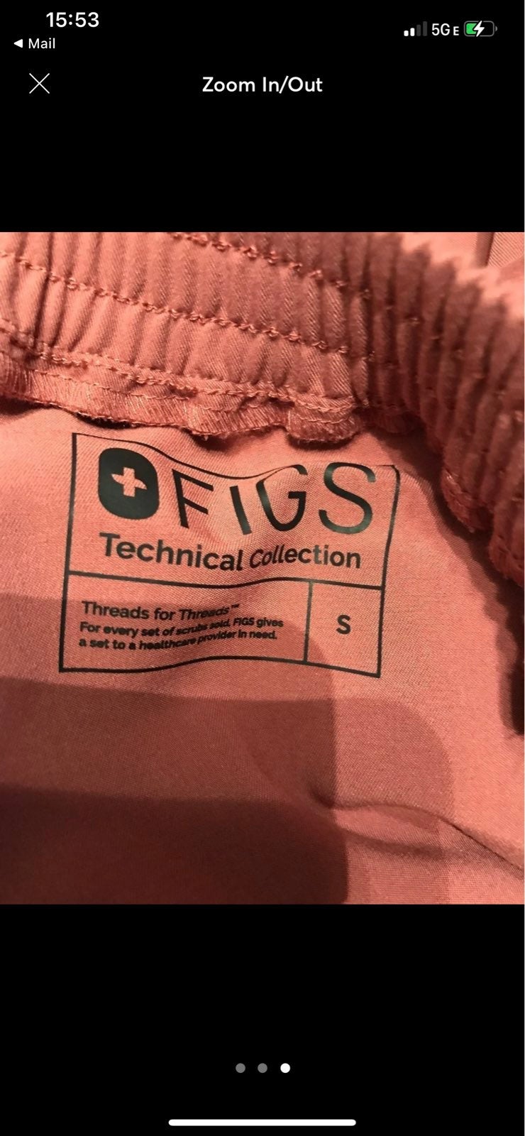 Figs mauve S scrub pants (yola skinny)