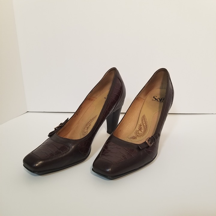 Sofft Leather Heels Size 9.5 Women's Shoes Brown