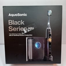 Aquasonic Black Series PRO – Ultra Whitening Toothbrush w UV Sanitizing Base